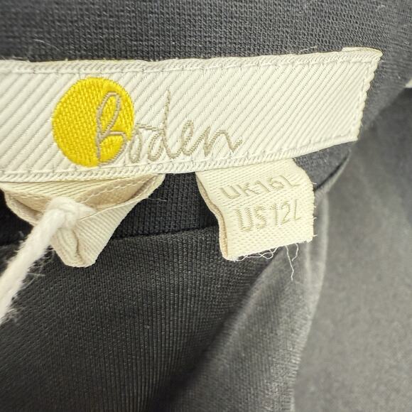 BODEN Blouson Jersey Mini Dress Black Women Size 12L Long Sleeve High Neck NEW - Picture 4 of 8